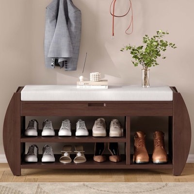 Banc de rangement en tissu