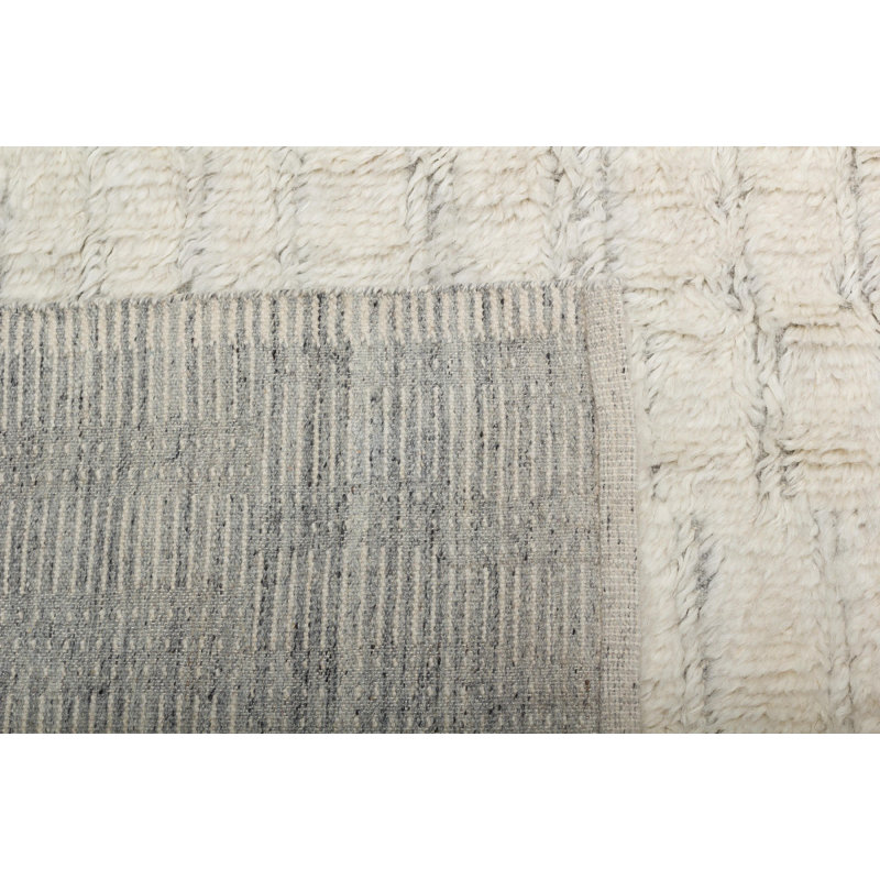 Tapis ivoire en laine noué à la main Classics, Rectangle 8 pi x 10 pi