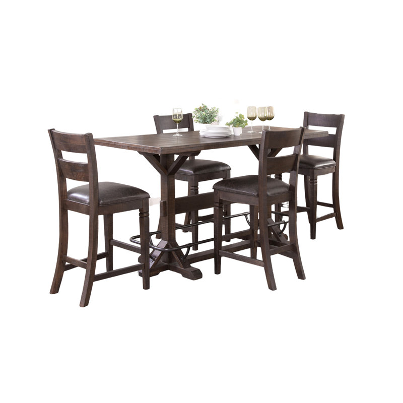 Sunny Designs Homestead Rectangular Pub Table Set, 5 Pieces: Table, 4 Chairs