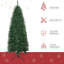 Sapin de Noël artificiel mince de 6 pi de hauteur non éclairé avec branches réalistes et 583 pointes