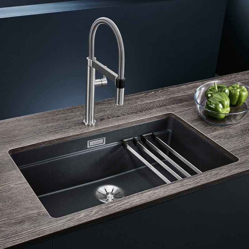 Etagon Single Bowl Undermount Kitchen Sink, Anthracite