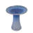 Handmade Glazed Ceramic Bird Bath, 17" Daisy Petal Embossed Tray & 18" Pedestal Base, Light Grey to Sapphire Blue Ombre Gradient Glaze Outdoor Bird Feeder for Yard, Lawn, Patio & Backyard（Only Included 1 Pack）