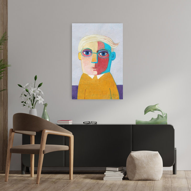 Art mural contemporain de style abstrait, H 36 po x l 24 po