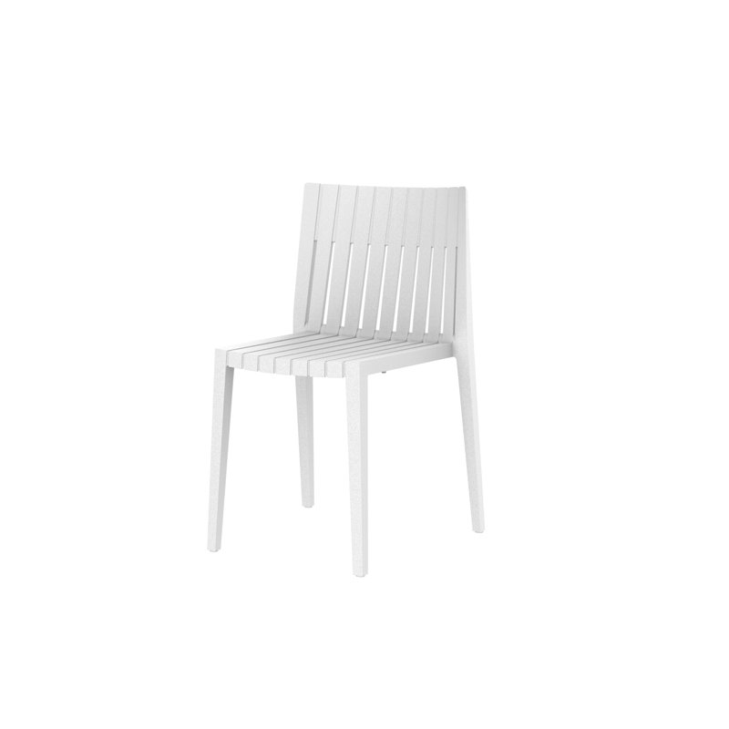 Spritz Stacking Patio Dining Chair, White