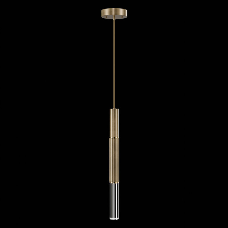 Luminaire suspendu rond l 6,5 po Antonia, Doré