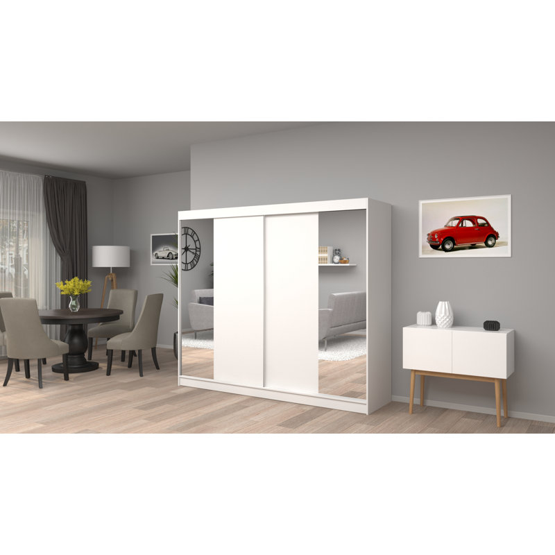 Dziabula 2 Door Manufactured Wood Wardrobe, White