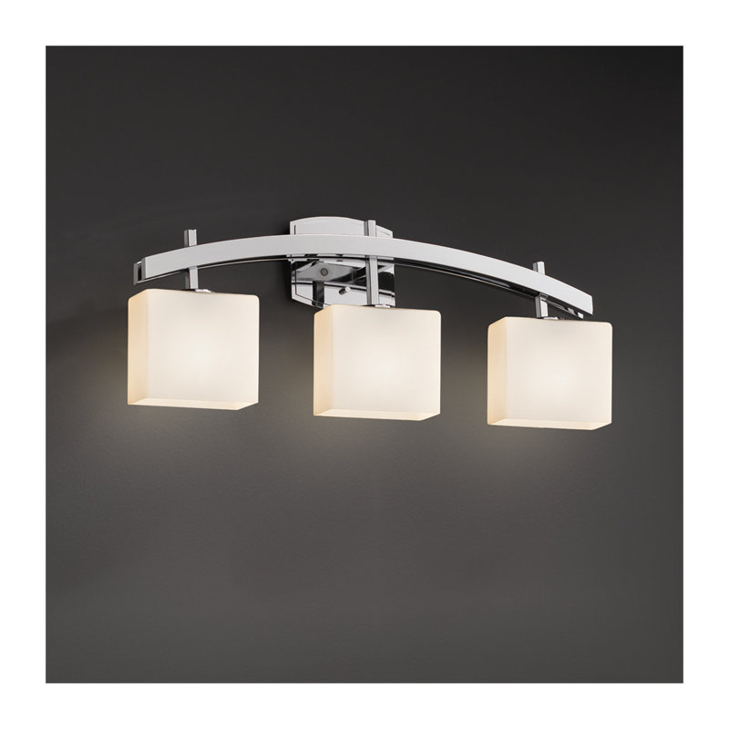 Éclairage pour meuble-lavabo 3 lumières Casson, Nickel brossé, Tissage
