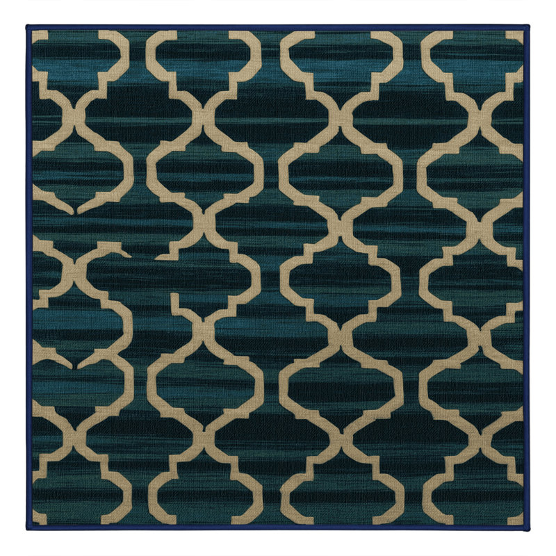 Tapis gris en treillis lavable à la machine
