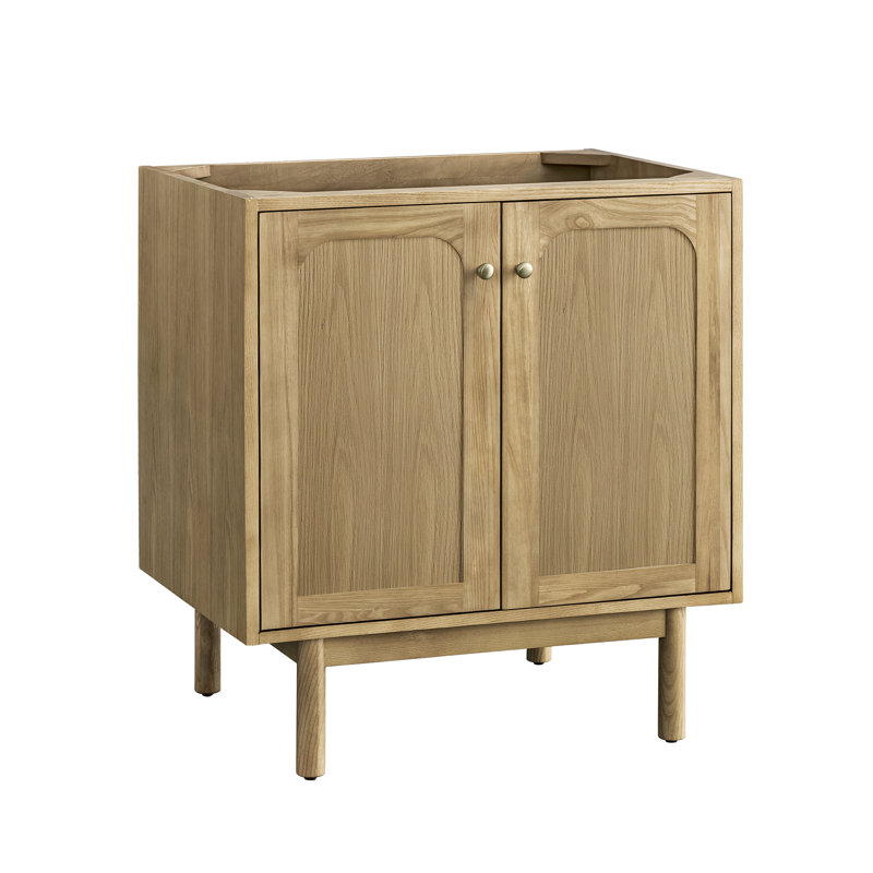 Base de meuble-lavabo simple l 308 po Laurent, Chêne clair naturel