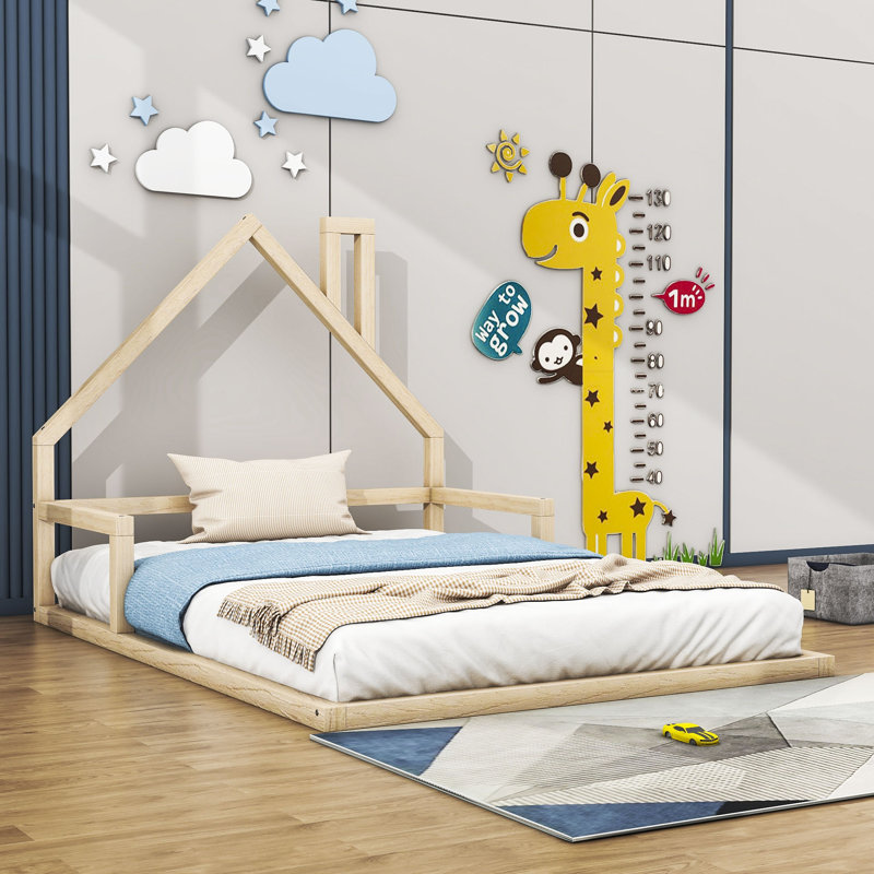 Maykell Full House Bed, Natural