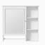 Armoire de rangement murale pour salle de bain, armoires à pharmacie avec grande porte miroir, tablettes réglables et trois niveaux de rangement ouverts, sans meuble-lavabo-400222569