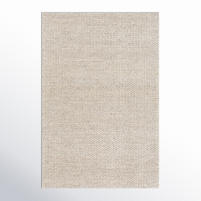 Tapis ivoire tissé à la main Hero, Rectangulaire 2 pi x 3 pi