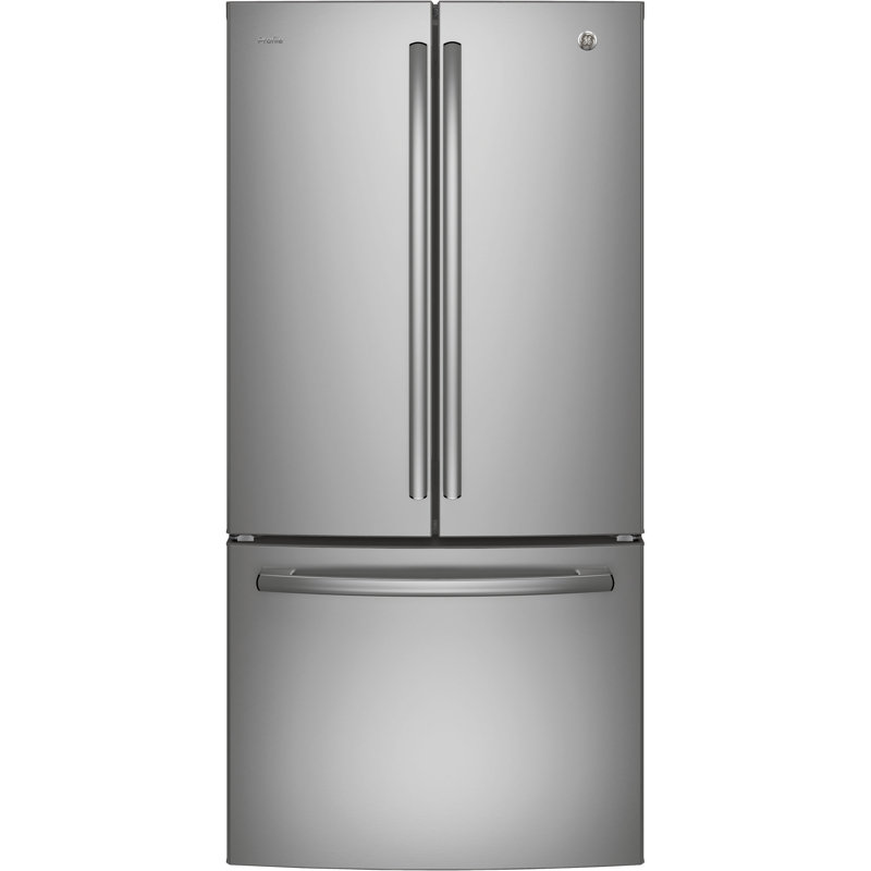 GE Profile 33" 24.8 Cubic Feet Energy Star Smudge-Resistant French Door Refrigerator with Water and Ice Dispenser