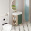 Meuble-lavabo de salle de bain avec lavabo en céramique et porte à fermeture en douceur, meuble-lavabo pour la maison-16014748
