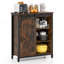 Armoire de rangement de style campagnard avec grange coulissante et tablettes réglables Gracie Oaks