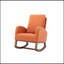 Chaise berçante de salon confortable Orange