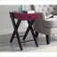 Table basse bourgogne moderne à pieds en X avec port USB intégré Tiroir de rangement pour le salon