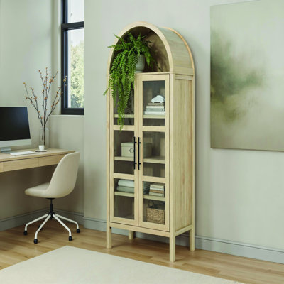 Armoire de rangement en forme de dôme à 2 portes avec tablettes réglables