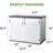 4.4 ft x 2.5 ft 900L Resin Horizontal Waterproof Garbage Shed
