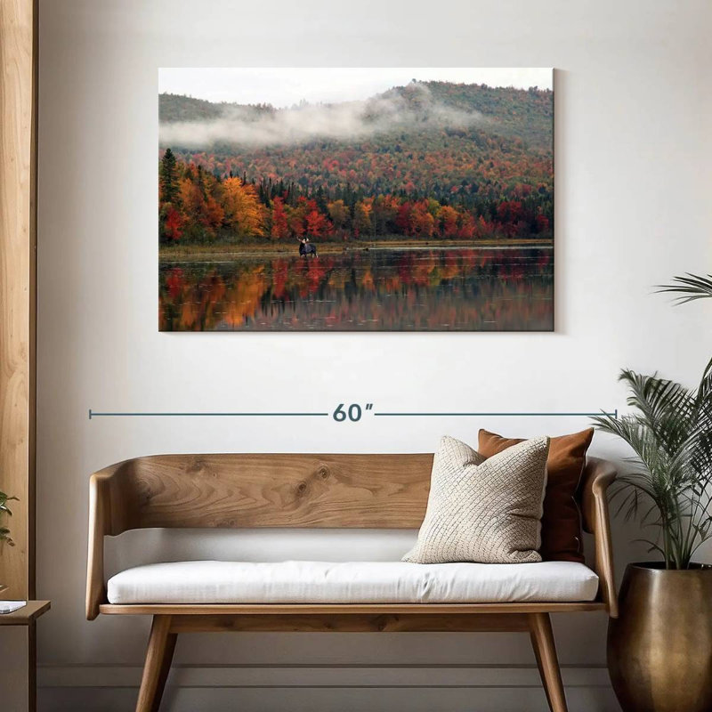 Alvord automne dans la rivière Androscoggin, H 30 po x l 45 po