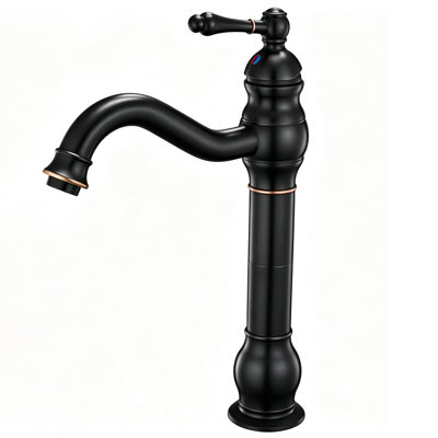 Vessel Sink Faucet, Single Handle Bathroom Faucet with 360° Swivel Gooseneck Spout