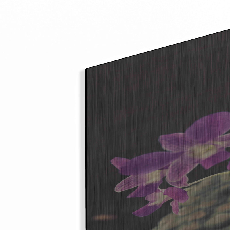 Art mural en métal luxueux «Zen Purple Orchids» par Elena Ray, art mural en métal, 24 po x 36 po