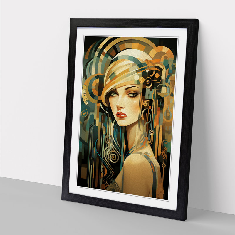 Single Picture Frame Print on Wood, 46cm H x 34cm W, Black Framed