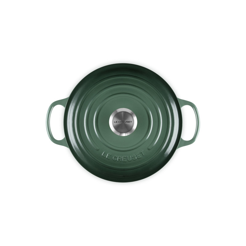 Le Creuset Enameled Cast Iron Signature Wide Round Oven, 3.5 Qt., Licorice, Artichaut