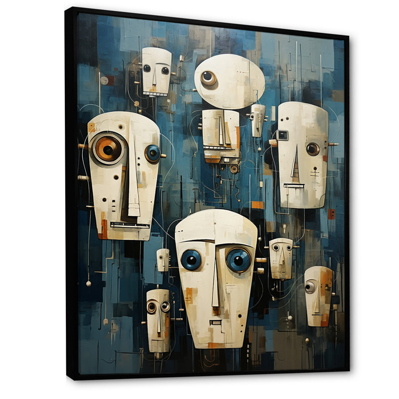 L'art de la robotique II sur toile, H 40 po x l 30 po x P 1,5 po, Cadre flottant noir