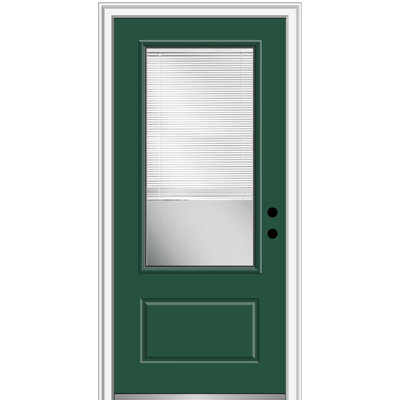 Internal Grilles Glass 80'' x 80'' Fiberglass Front Entry Doors