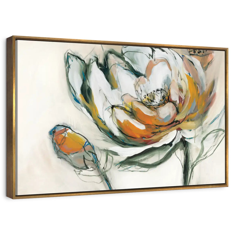 Bloomed, Floating Frame Gold, 19" X 13"