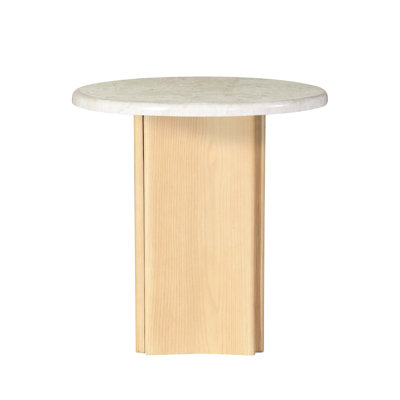 Table de bout en marbre avec plateau en marbre Qwin