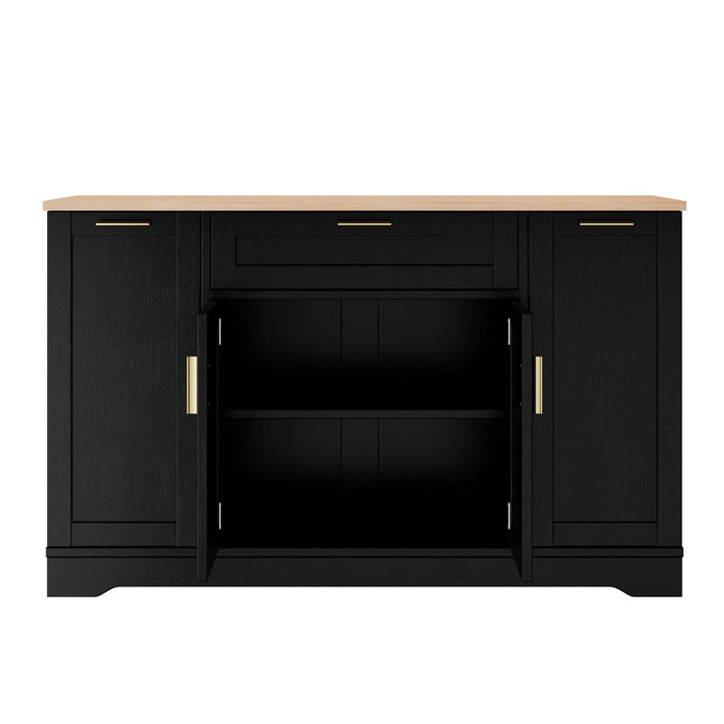 Multi-Functional Storage Sideboard, Black