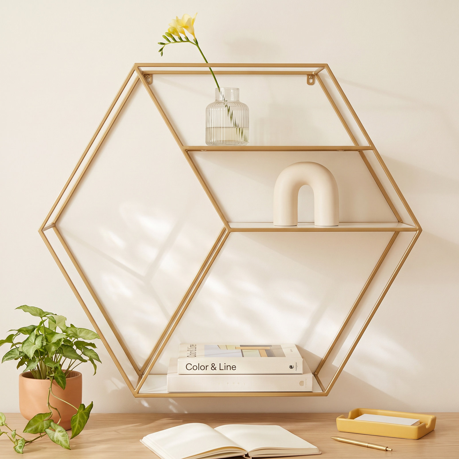 Janna 26" Accent Shelf, White