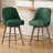 Swivel Upholstered Counter Stool with Solid Wood Frame-1896269818