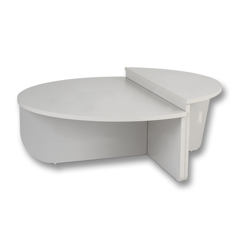 Ensemble de tables basses gigognes 2 pièces, Blanc