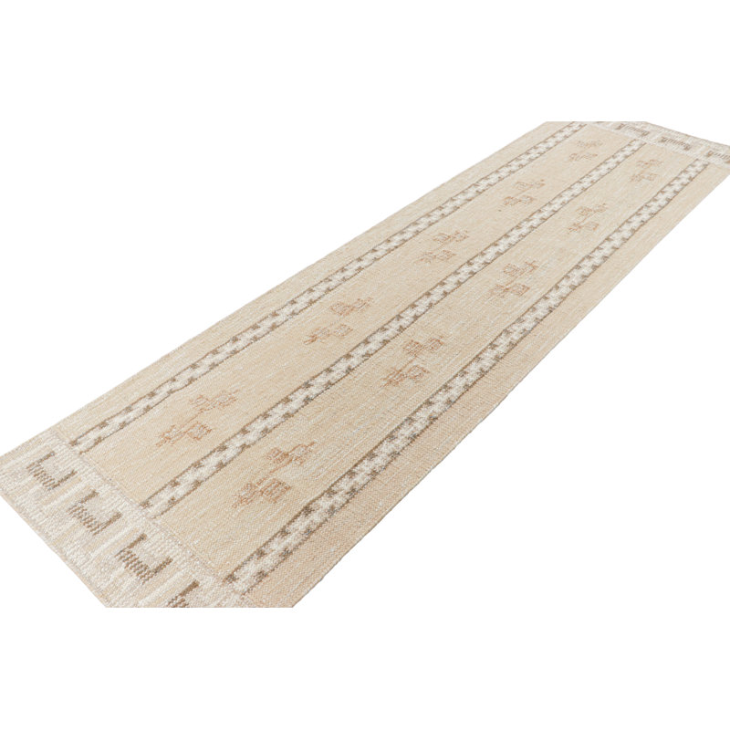 Scandinavian Wool Geometric Area Rug, Runner 2'6" x 10'