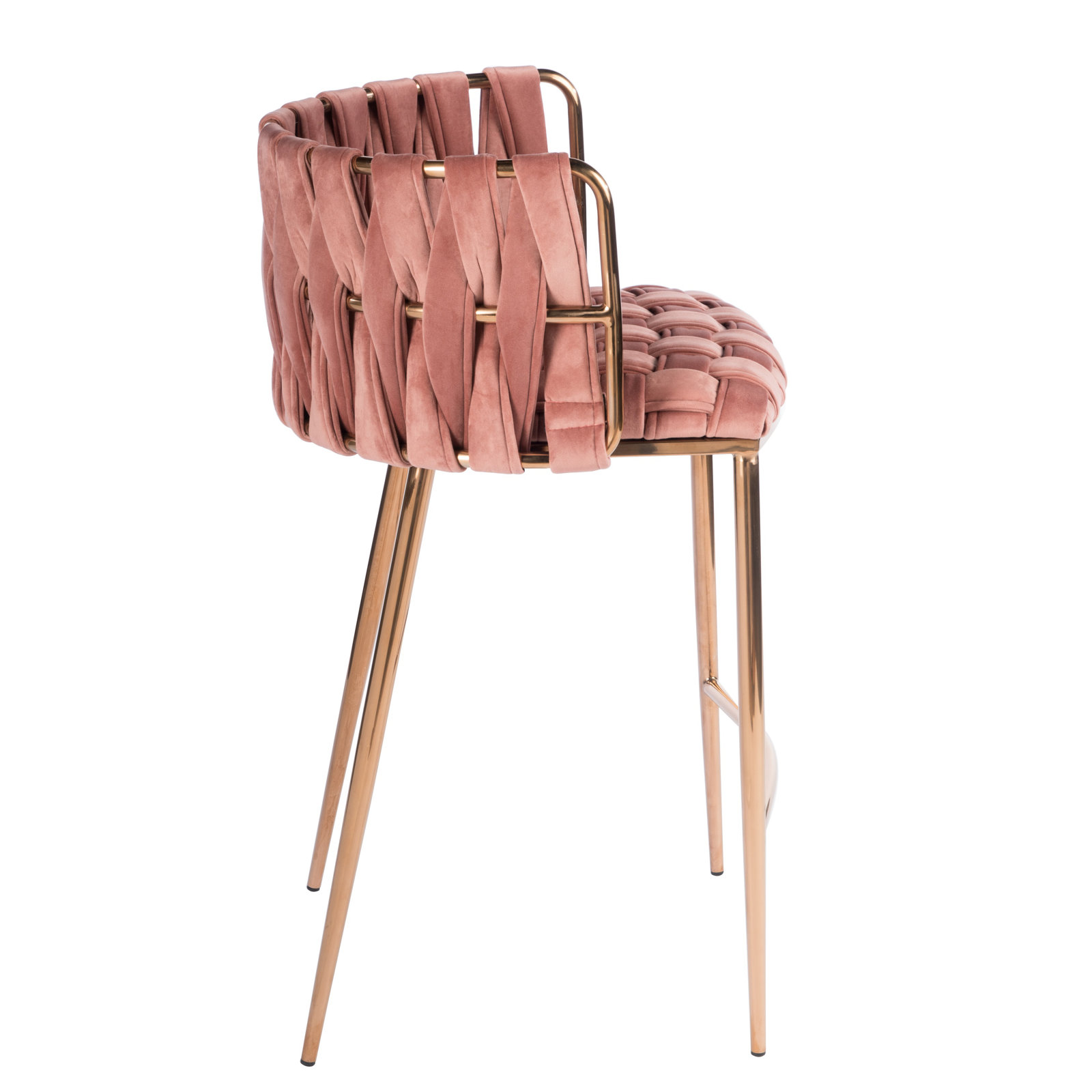Tyrone 27" Counter Stool, Rose, Gold