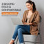Chaise pliante rembourrée en tissu avec assise rembourrée et dossier ergonomique - Structure en acier robuste, capacité de 330 lb