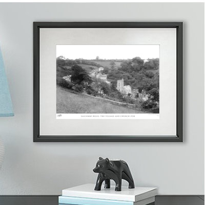 Salcombe Regis, The Village And Church 1928 by Francis Frith - Single Picture Frame Print
