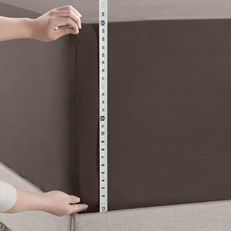 Empyrean Bedding Extra Deep Pocket Solid Fitted Sheet, Chocolate, Full Fitted Sheet
