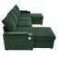 Canapé-lit modulaire de 109,5 po avec lit escamotable, canapé modulaire en U à 5 places en velours côtelé avec 2 chaises longues de rangement, porte-gobelets et ports USB-1012590320