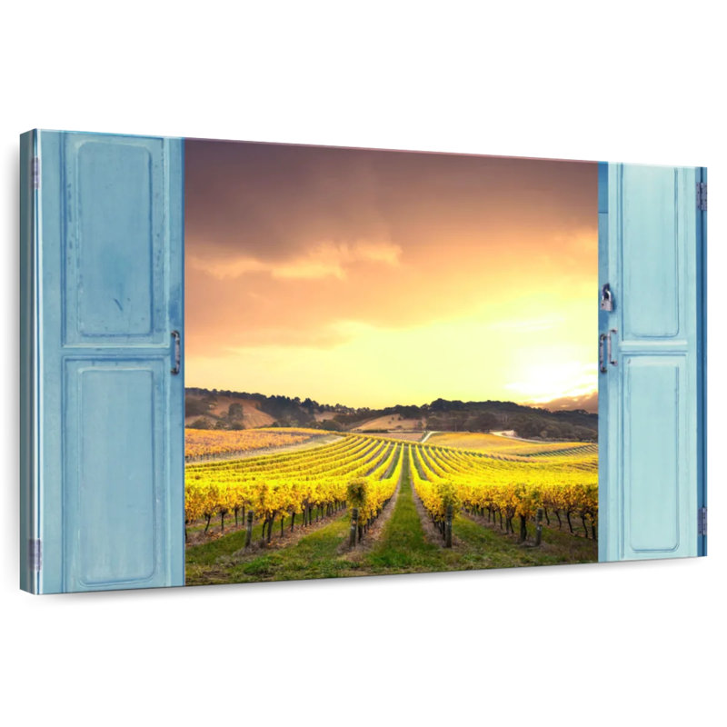 Alvord fenêtre sur un vignoble, H 20 po x l 30 po