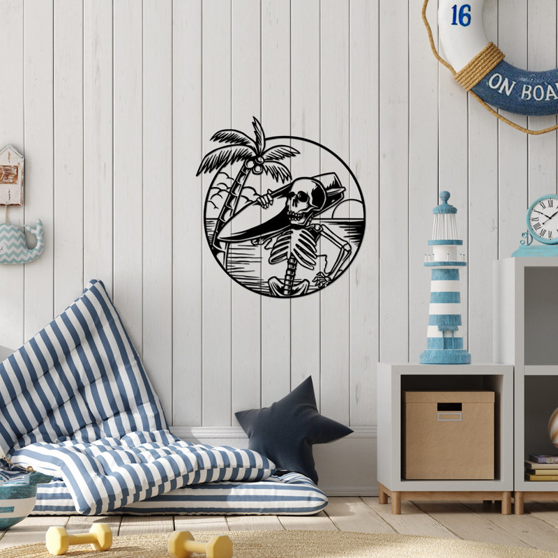 Decorative Metal Wall Accessory, Black, 29.9 x 31.9 inches | 100% Metal Construction, Thickness: 0.06 inches | Stylish Home Decor, Perfect for Living Room & Office Wall Art, Easy to Hang