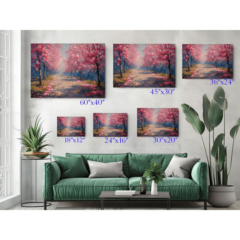 Reproduction d'art de peinture à l'huile sur toile de cerisiers en fleurs, décoration murale moderne pour la maison et le bureau