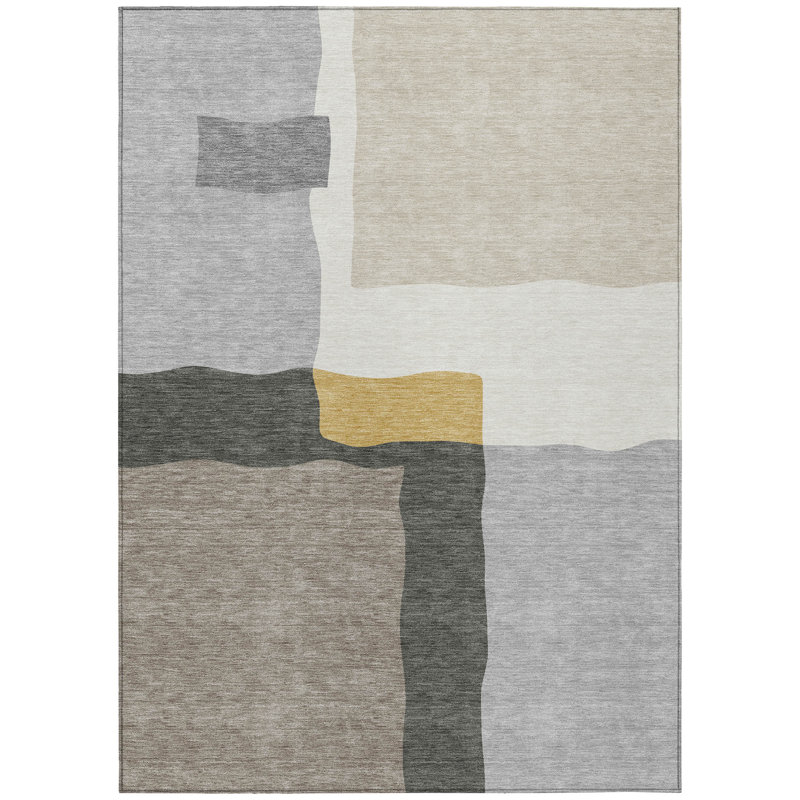 Machine Washable Indoor/Outdoor Chantille ACN2400 Abstract Rug, Rectangle 3' x 5'