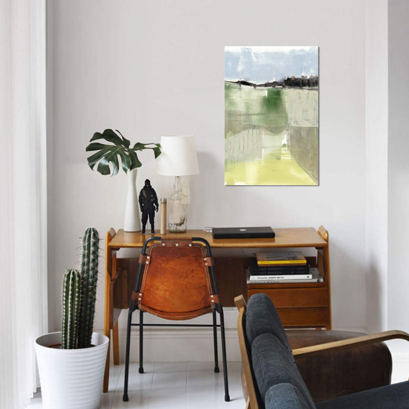 « sage field i », impression sur toile, H 18 po x l 12 po x P 1,5 po, Toile tendue, Pas de tapis