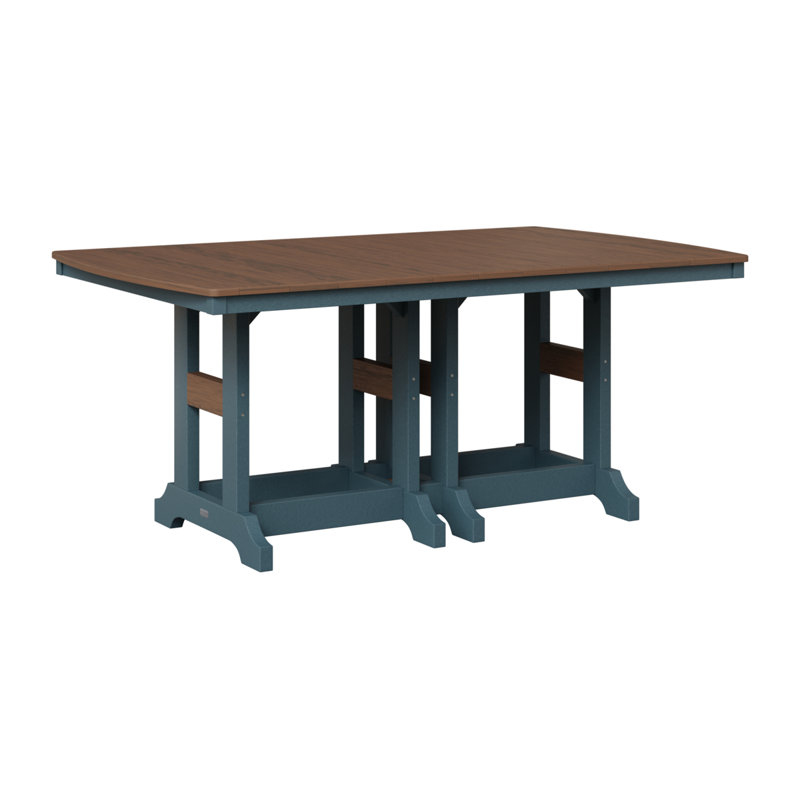 Table de bar rectangulaire Berlin Garden Garden Classic, Ardoise, H 39,5 po x l 72 po x P 44 po, Imbuia