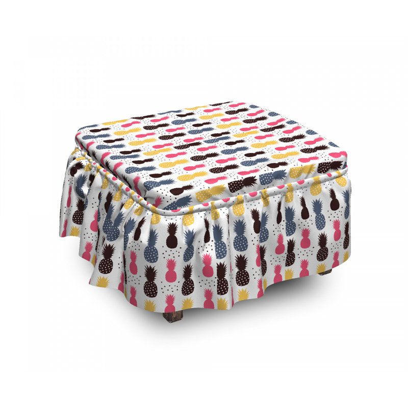 Housse pour repose-pieds ananas
