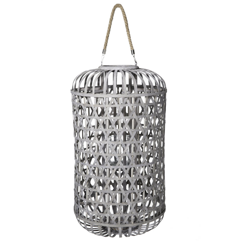 Lanterne murale en bois, H 28 po x l 15,75 po x P 15,75 po